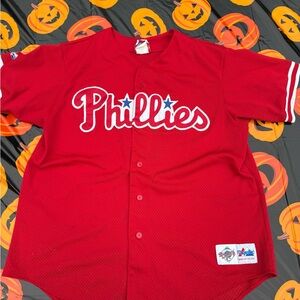 Majestic Phillies Red Jersey